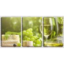 Ver imagem 1 de Quadro canvas 68x126 uvas no cacho e vinho branco