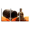 Ver imagem 1 de Quadro canvas 68x126 buda de bronze perto do vaso