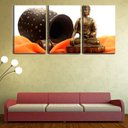 Ver imagem 2 de Quadro canvas 68x126 buda de bronze perto do vaso