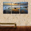 Ver imagem 2 de Quadro canvas 68x126 sol entre nuvens no mar