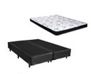 Ver imagem 1 de Cama Box Bipartido Casal Preto + Colchão Espuma D23 138x188x8