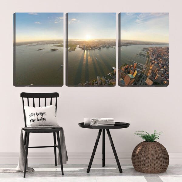 Quadro canvas 68x126 vista de cidade entre águas - 2