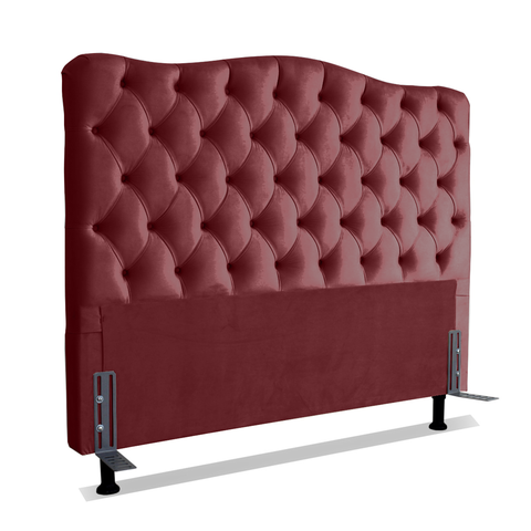 Cabeceira Para Cama Box Solteiro 0,9 M Realeza:Suede Marsala