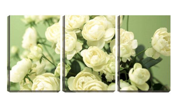 Quadro canvas 68x126 pequenas flores vintages - 1