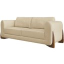 Ver imagem 1 de Sofa Jolie 3 Lugares 220cm Pes Boomerang Linho 214 Dourado Ezz