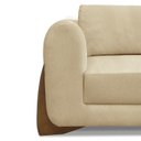 Ver mais imagens de Sofa Jolie 3 Lugares 220cm Pes Boomerang Linho 214 Dourado Ezz