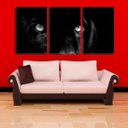 Ver imagem 2 de Quadro canvas 68x126 olhar de jaguar negro