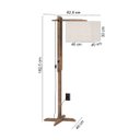 Ver imagem 3 de Luminária De Chão Articulável Abajur Flexível Quarto/sala/ha:Preto