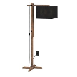 Luminária De Chão Articulável Abajur Flexível Quarto/sala/ha:Preto - 2