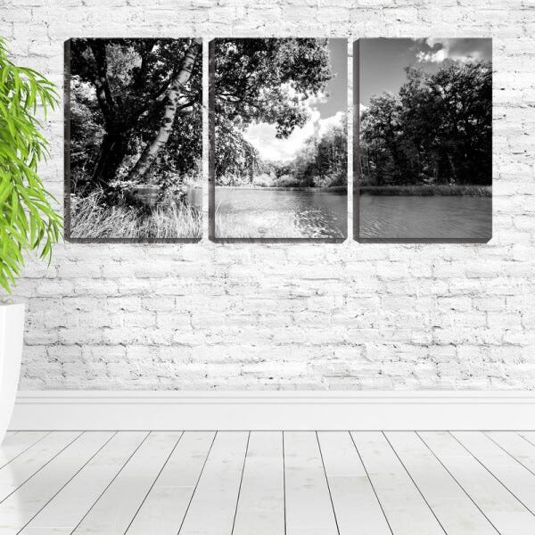 Quadro canvas 68x126 árvores ribeirinhas pb - 2