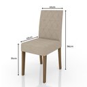 Ver imagem 1 de Sala de Jantar Liz 160x90 com Vidro 6l Cadeiras Jade Poliman Móveis