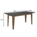 Ver imagem 2 de Sala de Jantar Liz 160x90 com Vidro 6l Cadeiras Jade Poliman Móveis