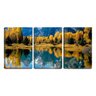 Quadro canvas 68x126 reflexo de folhas no lago - 1