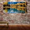 Quadro canvas 68x126 reflexo de folhas no lago - 2