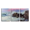Ver imagem 1 de Quadro canvas 68x126 onda quebra nas pedras arte