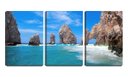 Ver imagem 1 de Quadro canvas 68x126 rochas furadas na praia