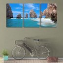 Ver imagem 2 de Quadro canvas 68x126 rochas furadas na praia