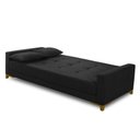 Ver imagem 3 de Sofá Cama 3 Lugares 2,00m Agnes Suede Preto Adonai Estofados