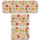 Ver imagem 1 de Kit de 3 Tapetes para Cozinha Xícaras Coloridas Capa de Almofada