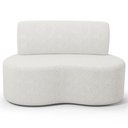 Ver imagem 5 de Sofá 2 Lugares 140cm Orgânico para Sala de Estar Living Larissa L02 Bouclê Branco - Lyam Decor
