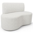 Ver imagem 1 de Sofá 2 Lugares 140cm Orgânico para Sala de Estar Living Larissa L02 Bouclê Branco - Lyam Decor