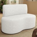 Ver imagem 3 de Sofá 2 Lugares 140cm Orgânico para Sala de Estar Living Larissa L02 Bouclê Branco - Lyam Decor