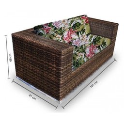 Conjunto Bora Bora 1 Sofá 2 Lugares 2 Poltronas 1 Mesa de Centro - Caraiva - 3