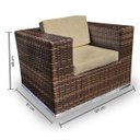 Ver imagem 3 de Conjunto Bora Bora 1 Sofá 2 Lugares 2 Poltronas 1 Mesa de Centro - Duna Deserto