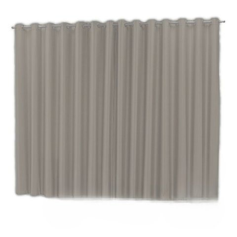 Cortina oxford tecido 5,00x2,50 Para Trilho Suíço:Cinza