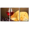 Quadro canvas 68x126 queijo prato e vinho na mesa - 1