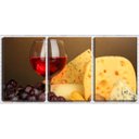 Ver imagem 1 de Quadro canvas 68x126 queijo prato e vinho na mesa