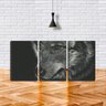 Quadro canvas 68x126 olhar de lobo fundo preto - 2