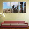 Quadro canvas 68x126 fileiras de estátuas ilha de páscoa - 1