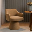 Ver imagem 2 de Cadeira de Jantar e Estar Living Jade Giratória Bouclé Camel - Nexta Casa