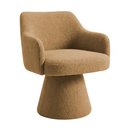 Ver imagem 1 de Cadeira de Jantar e Estar Living Jade Giratória Bouclé Camel - Nexta Casa