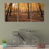 Quadro canvas 68x126 folhas secas na floresta - 2