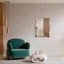 Ver imagem 2 de Espelho do Pinterest Grande Orgânico 44x64cm - Mod. Paris Caramelo