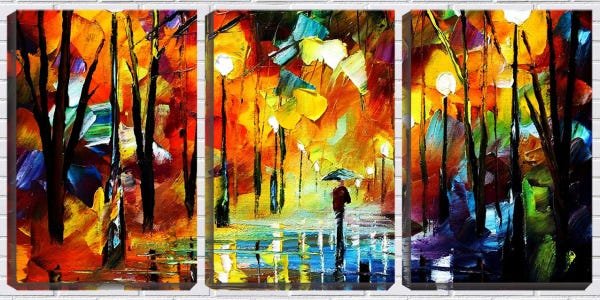 Quadro canvas 68x126 homem solitário arte desenho - 1