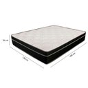 Ver imagem 3 de Cama Box Baú Casal 138 Suede Bege com Colchão Paris Molas Ensacadas Preto 67x138x188