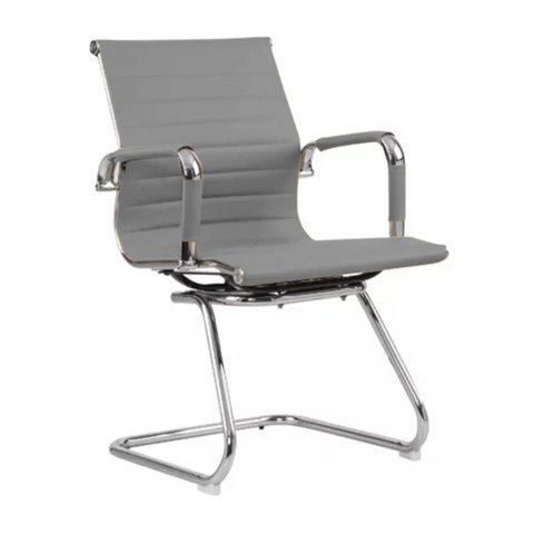 Cadeira Interlocutor Charles Eames Esteirinha - Cor Cinza - Pollo Móveis - 32879
