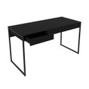 Ver imagem 7 de Conjunto Escritório Com Mesa 1 Gaveta e 2 Armários Com Chave Cor: Preto