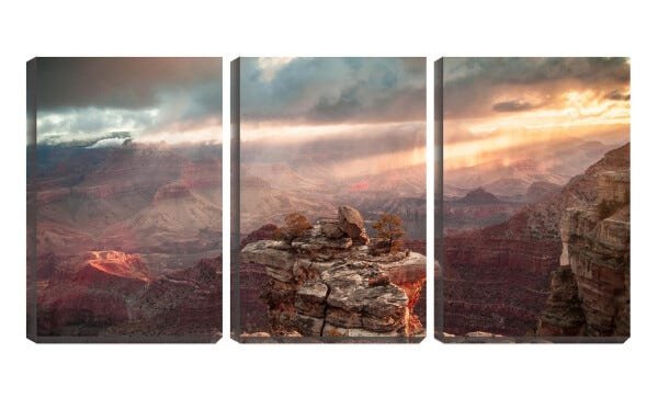 Quadro canvas 68x126 árvore em cima da montanha - 1