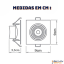 Ver imagem 5 de Kit 10 Spot de Led 5w Branco Quente 3000k Quadrado Direcionável Bivolt 110v/220v Embutir