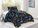 Ver imagem 3 de Kit Colcha Infantil Meninos Dupla Face Solteiro 160x240cm - Games
