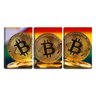 Quadro canvas 68x126 moedas de bitcoin digital - 1