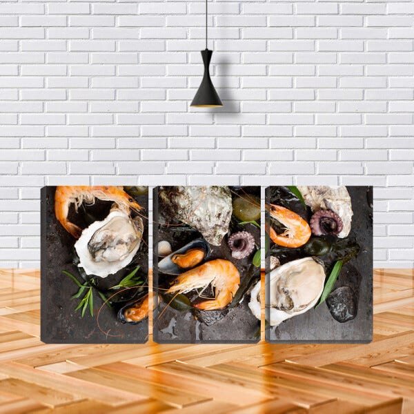 Quadro canvas 68x126 frutos frescos do mar - 2
