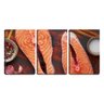 Quadro canvas 68x126 fatias de peixe peixaria - 1