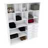ARMÁRIO CLOSET LOJA COM GAVETAS M140.2021.B (PRATELEIRAS) MUNDI MOVEIS - 1