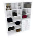 Ver imagem 1 de ARMÁRIO CLOSET LOJA COM GAVETAS M140.2021.B (PRATELEIRAS) MUNDI MOVEIS