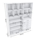 Ver imagem 2 de ARMÁRIO CLOSET LOJA COM GAVETAS M140.2021.B (PRATELEIRAS) MUNDI MOVEIS